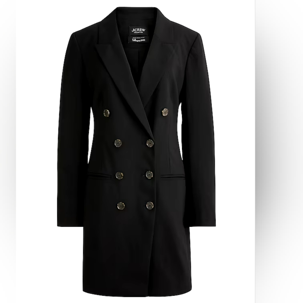 J. Crew Collection double-breasted blazer-dress in Italian stretch wool blend